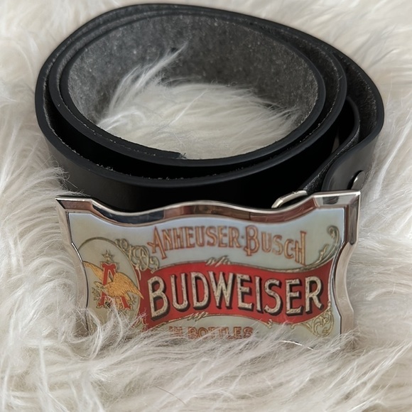 Anheuser Busch Budweiser In Bottles belt buckle and belt - Picture 1 of 4